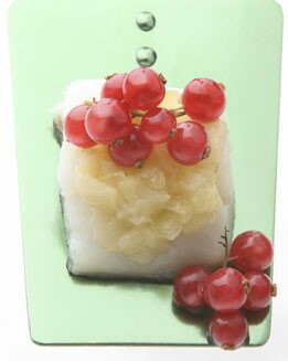 BACALAO CON GROSELLAS