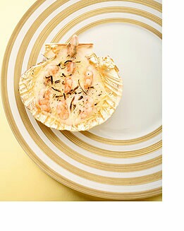 GRATINADO NAVIDEÑO DE RAPE Y GAMBAS