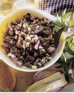 ENSALADA DE LENTEJAS Y MENTA
