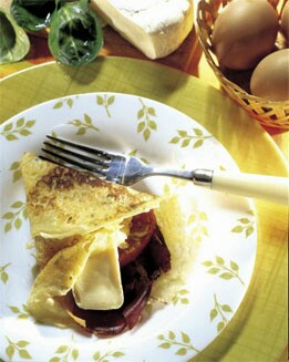 CREPES RELLENOS DE JAMÓN Y BRIE