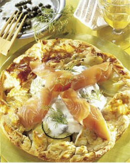 HOJALDRE DE PATATAS Y SALMÓN AHUMADO