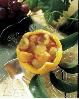 PAPAYA CON NARANJA Y UVAS