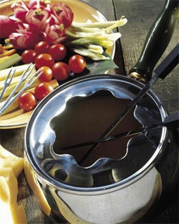 FONDUE DE QUESO CON CRUDITÉS