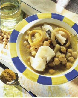 GUISO MARINERO DE GARBANZOS AL CURRY