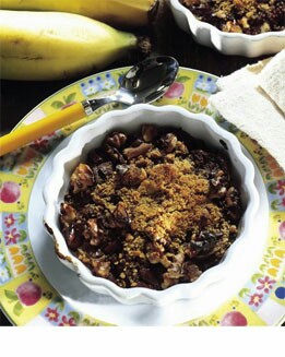 PLÁTANOS CON CHOCOLATE CALIENTE
