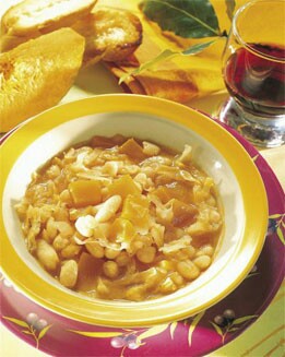 PUCHERO DE JUDÍAS BLANCAS Y CALABAZA