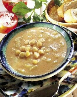 SOPA DE GARBANZOS Y ENELDO