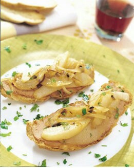 TOSTA DE PERAS CONFITADAS Y FOIE