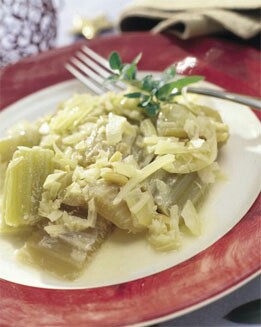 CARDOS CON CREMA DE PIÑONES Y CAVA