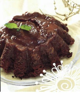 FLAN DE CHOCOLATE Y NARANJA