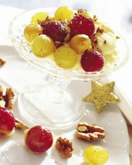 UVAS TEMPLADAS CON CREMA DE QUESO