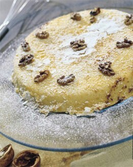 TARTA DE NUECES Y YEMA