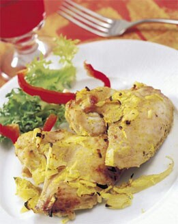 ALITAS DE POLLO MACERADAS CON SALSA DE CURRY