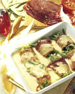 ROLLITOS DE JUDÍAS VERDES Y JAMÓN