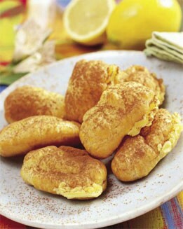ECLAIRS RELLENOS DE CREMA DE LIMÓN