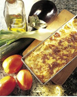 TIMBAL DE BERENJENAS Y CALABACÍN