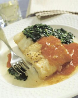 SUPREMAS DE MERLUZA CON DOS SALSAS