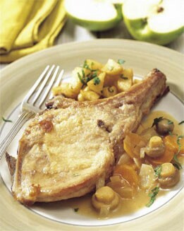 CHULETAS DE CERDO CON MANZANAS