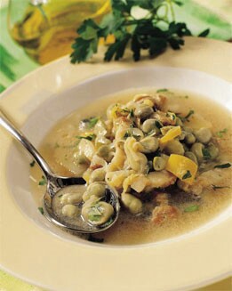 MENESTRA DE HABAS A LA MENTA