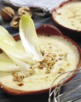 GRATINADO DE QUESO CON ENDIBIAS