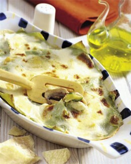 LASAÑA DE CHIPIRONES CON VERDURAS