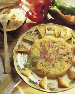 HUEVOS REVUELTOS A LA PIPERADE