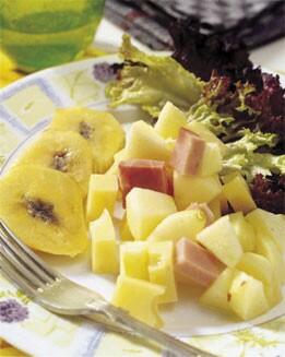 ENSALADA DE JAMÓN DULCE Y MANZANAS