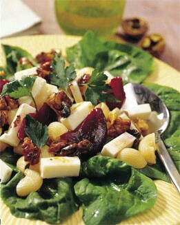 ENSALADA DE CONCHAS Y ESPINACAS