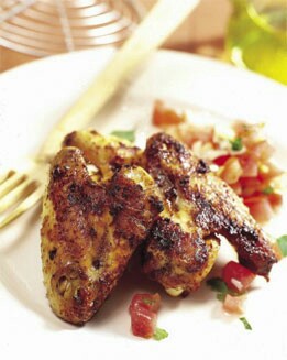 ALITAS DE POLLO ADOBADAS CON SALSA DE CURRY