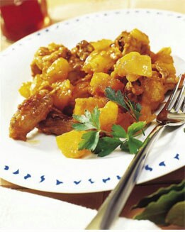 PATATAS GUISADAS CON AJILLO DE CONEJO