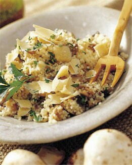 CUSCÚS CON CHAMPIÑONES Y PARMESANO
