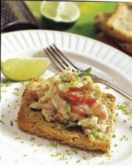 TOSTAS DE TRUCHA ASALMONADA Y LIMA