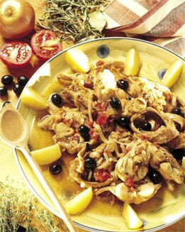 CONEJO EN SALSA DE ACEITUNAS