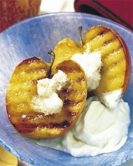 MANZANAS A LA PARRILLA CON LA PASTA  DE COCO