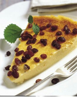 TARTA DE QUESO Y PASAS