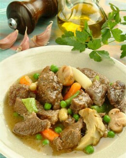 GUISO DE TERNERA CON VERDURAS ( RÁPIDA )