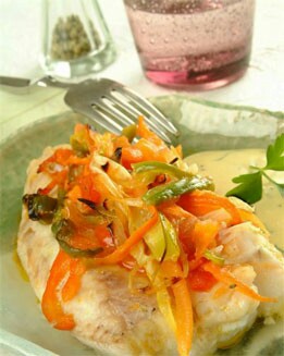LOMOS  DE PESCADILLA CON VERDURAS