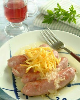 SALCHICHAS AL VINO