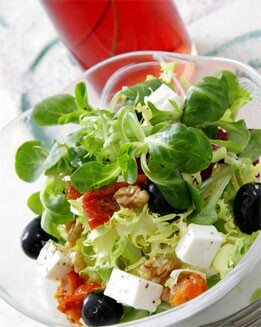 ENSALADA VERDE CON QUESO FETA