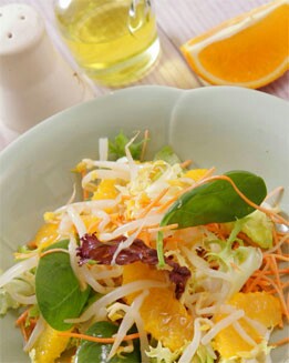 ENSALDA DE GERMINADOS CON NARANJA
