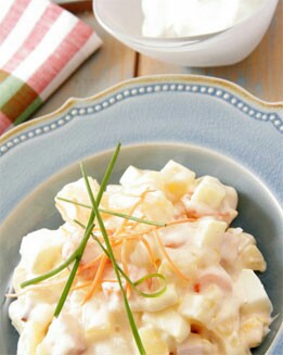 ENSALADA DE PATATA, MANZANA Y PAVO
