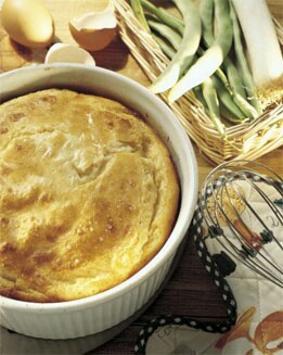 SOUFFLÉ DE JUDÍAS Y JAMÓN