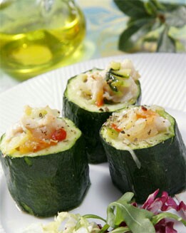 CALABACINES RELLENOS DE POLLO