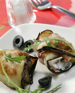 ROLLITOS DE BERENJENA CON ATÚN AHUMADO