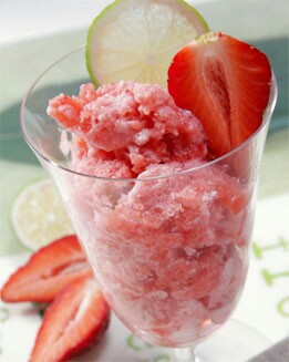 SORBETE DE FRESAS DE PRIMAVERA