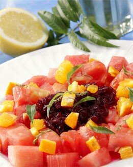 ENSALADA DE SANDÍA CON VERDURAS