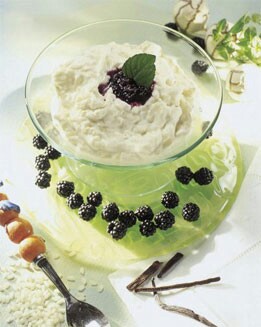 CREMA DE ARROZ CON MORAS