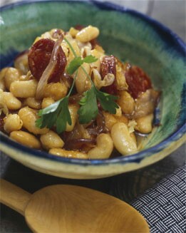 ALUBIAS SALTEADAS CON CHORIZO