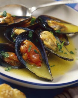 MEJILLONES CON SALSA DE AZAFRAN