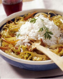 REPOLLO SALTEADO CON ARROZ